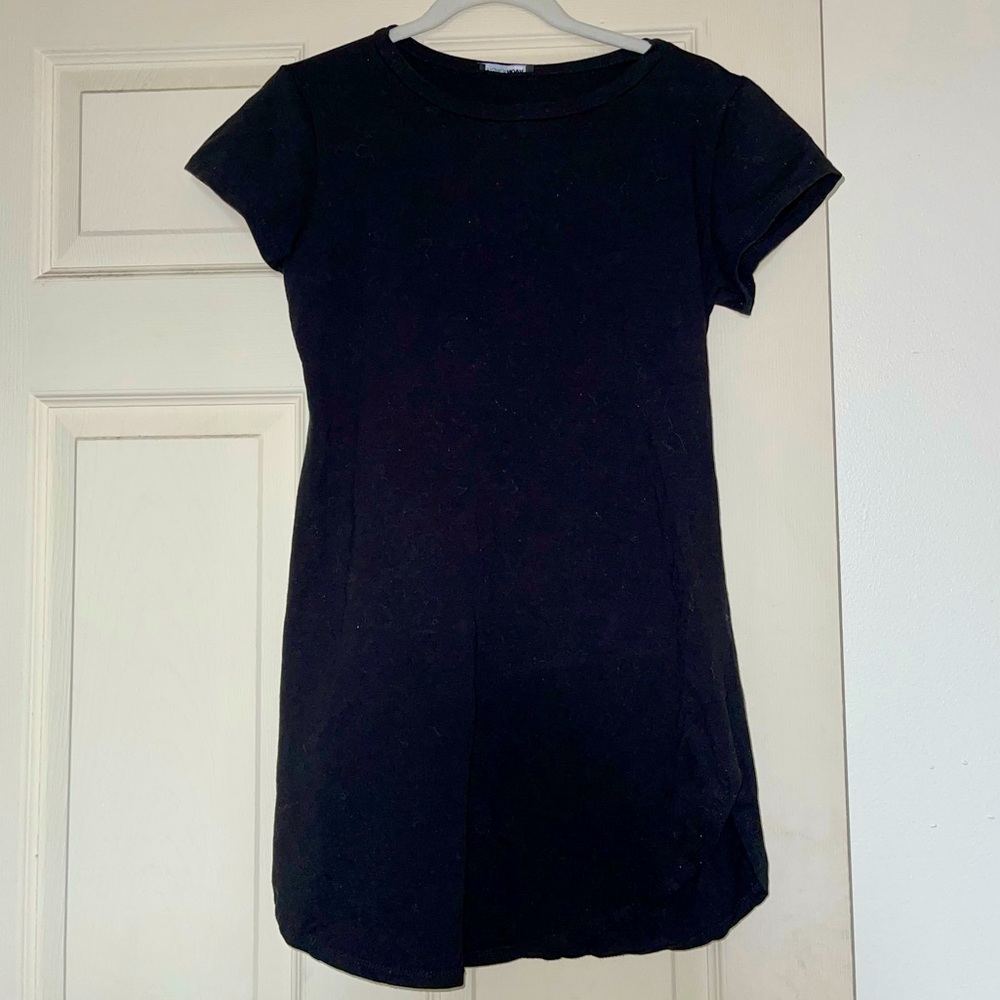 Black tshirt/tunic dress, women’s size small.